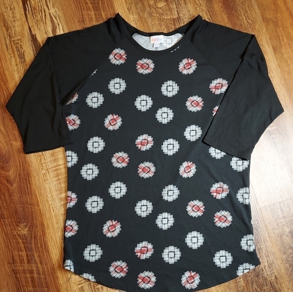 Lularoe XL Randy raglan sleeve baseball Top (18-20) - Picture 6 of 14